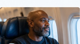 Passenger seated on an aircraft